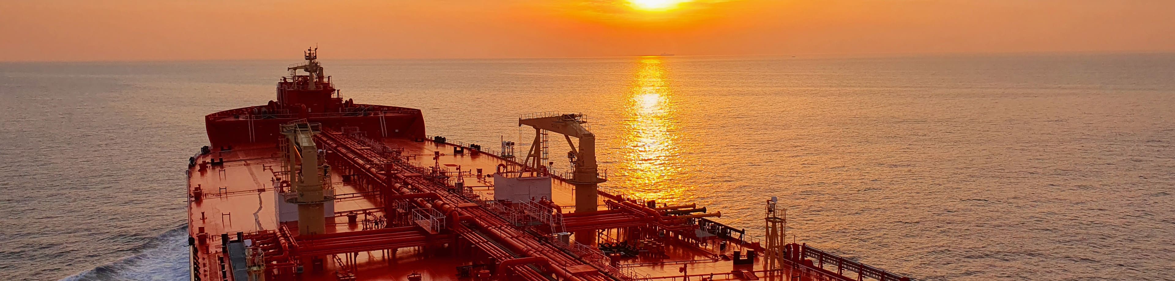 AET’s tanker at sea during sunset